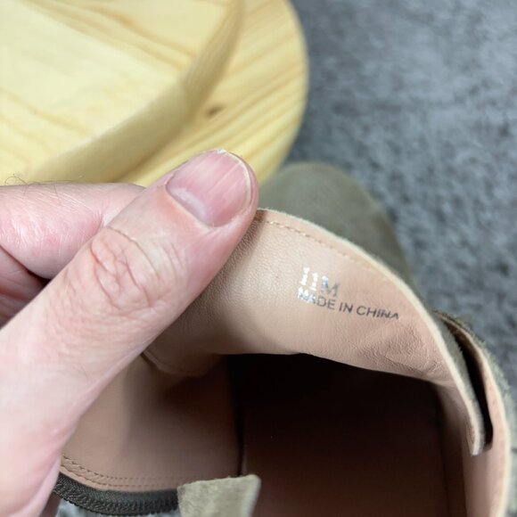 Linea Paolo Hidden Wedge Heel Shoe Felicia Womens Size 11 Suede Brown Ankle Boot - Picture 8 of 9